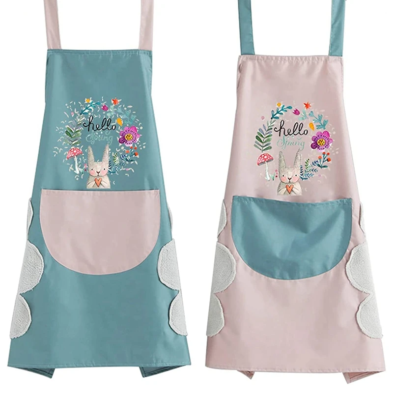 

Chef Apron 2 Pack, Kitchen Apron With Pockets, Waterproof Bib Aprons For Men Women Perfect For Kitchen Cooking Baking