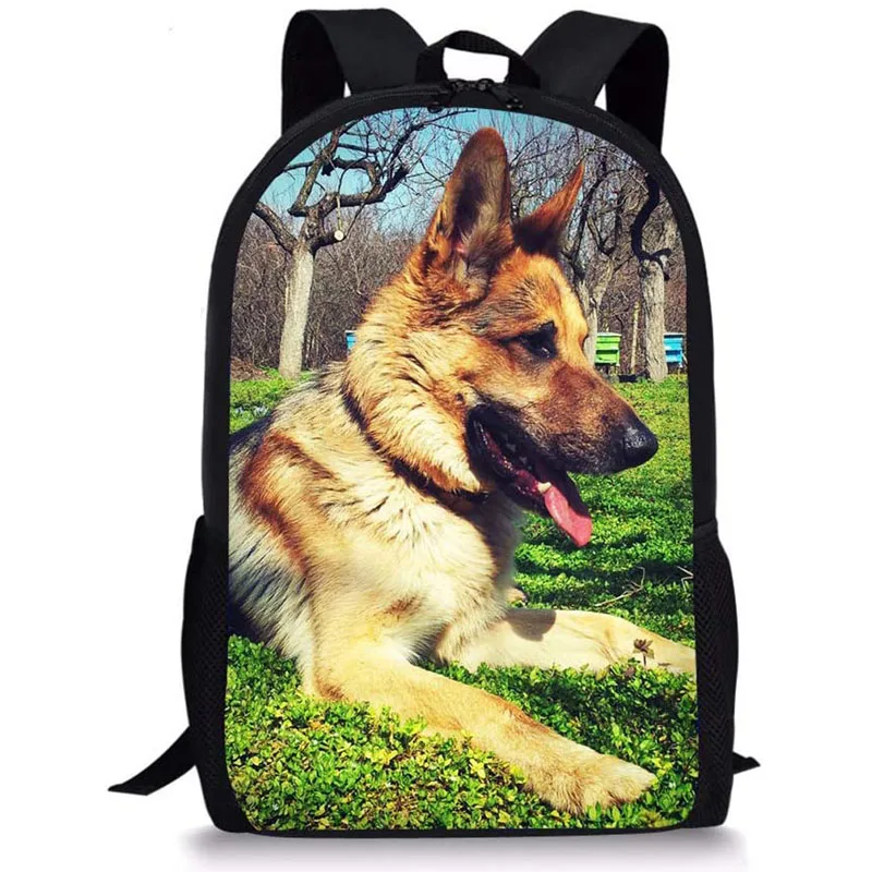German Shepherd School Backpack Girls Dog German Shepherds Cute 3d