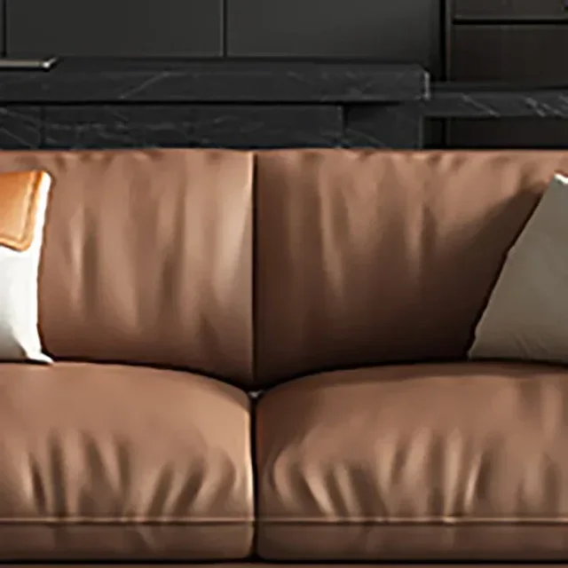 현대 미니멀리스트 가죽 거실 소파의 우아함과 편안함