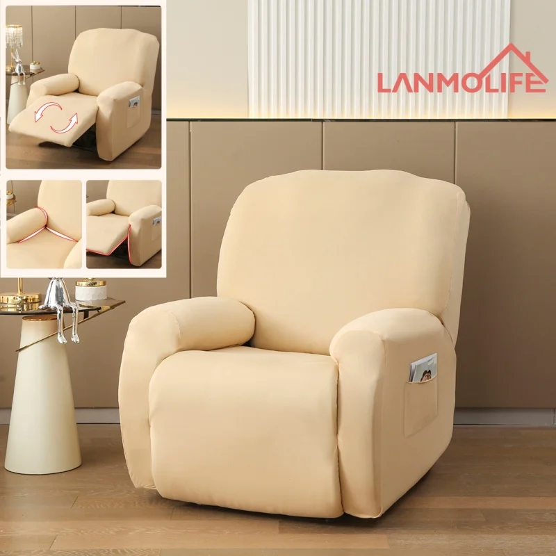 

LANMOLIFE Recliner Sofa Slipcover Stretch Sofa Covers for Reclining Couch, Soft Washable 1/2/3 SEAT