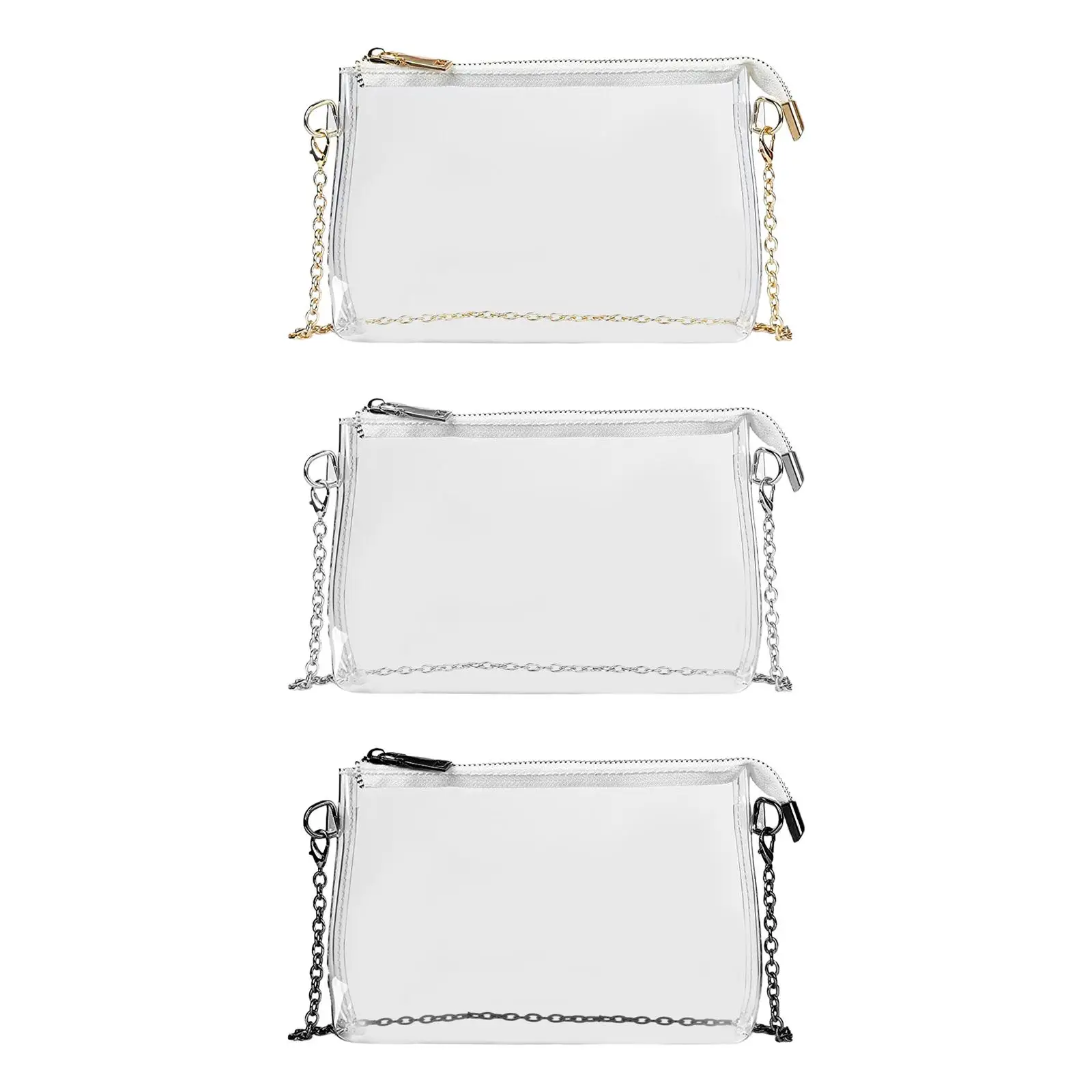 

Clear Bag Stadium Approved Clear Crossbody Bag PVC with Zipper Closure Clear Purse for Sports Music Festival Party