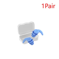 Kids' Silicone Noise-Canceling Earplugs - 3-Layer Waterproof Hearing Protection (1PC Blue)