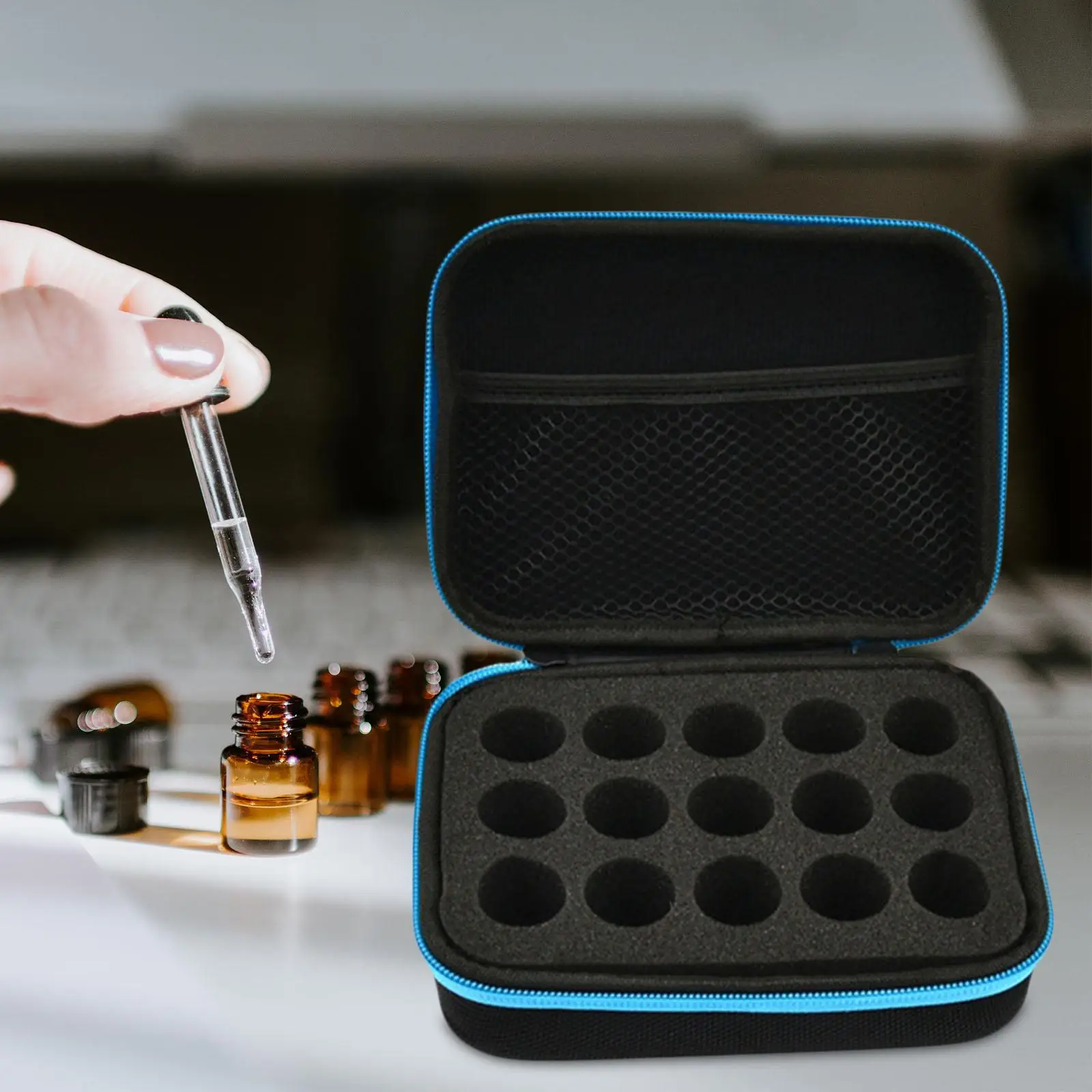 

Хранилище эфирных масел, жесткая оболочка с застежкой-молнией для 15 бутылок 10 мл масла