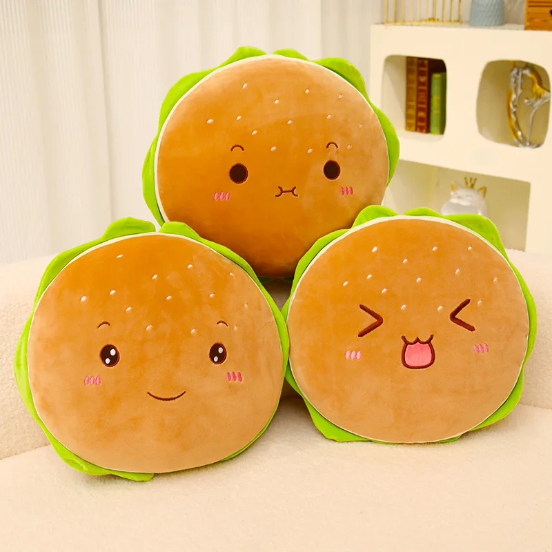 Simulation Hamburger Fries Children Girl Doll Hamburger Fries Plush Toy Pizza Snack Pillow Sofa Ornaments Toy