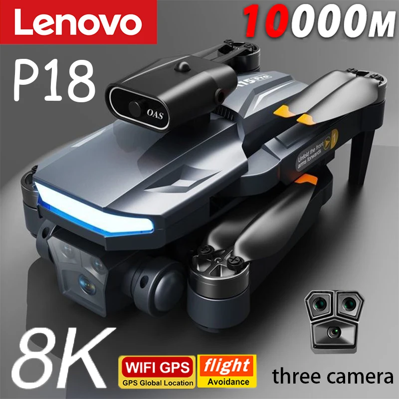 레노버 P18 RC 드론, 광각 광학 UAV 플로우 포지셔닝, 4 방향 장애물 회..