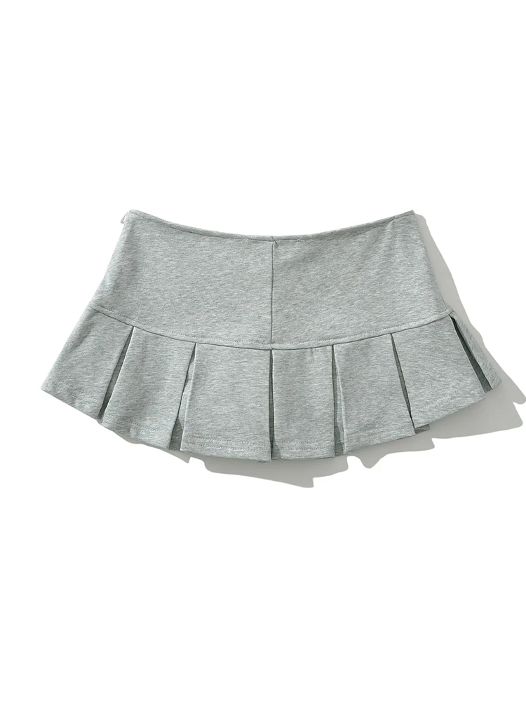 ★ESCSTUDIO★Stud skirt shorts(grey)★正規品/韓国直送料込 Chu Sau beauty 2024 Women New Fashion Sexy Low Waist Super