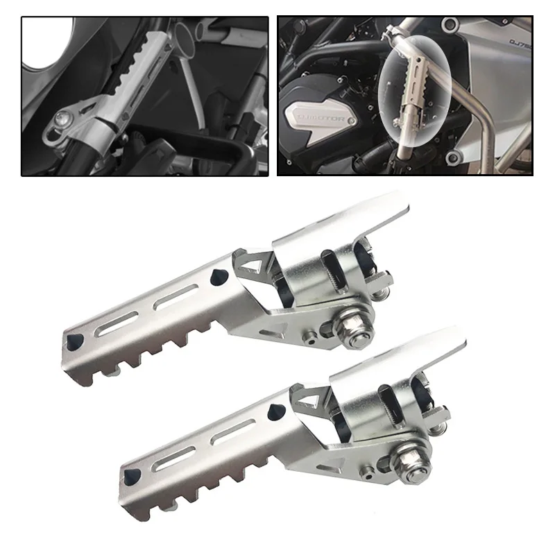 Motorcycle Highway Front Foot Pegs Folding Footrests Clamps For BMW