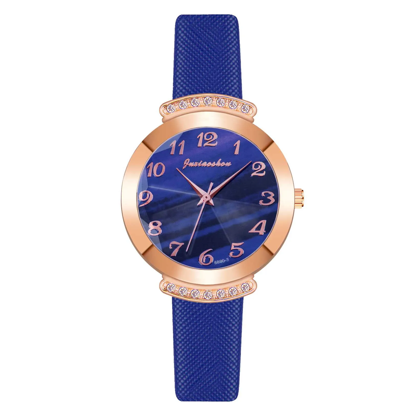 

Новинка 2023, повседневные кварцевые изысканные женские часы с кожаным ремешком и цветочным рисунком, наручные часы, женские часы, женские наручные часы, салатские часы