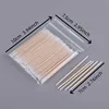 Disposable Ultra-small Micro Brushes Eyelash Extension Glue Removing Tools Double-end Wood Cotton Swab Lint-Free 7cm 3