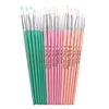 6PCS/Set Nylon Hair Painting Brush Macaron Color Wooden Handle Brush Pen DIY Watercolor Oil Acrylic Painting Brushes Art Supply 1