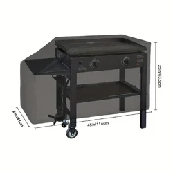 Heavy Duty Waterproof Canvas Griddle Cover for 28 - Inch Outdoor Cooking (28in - Black)