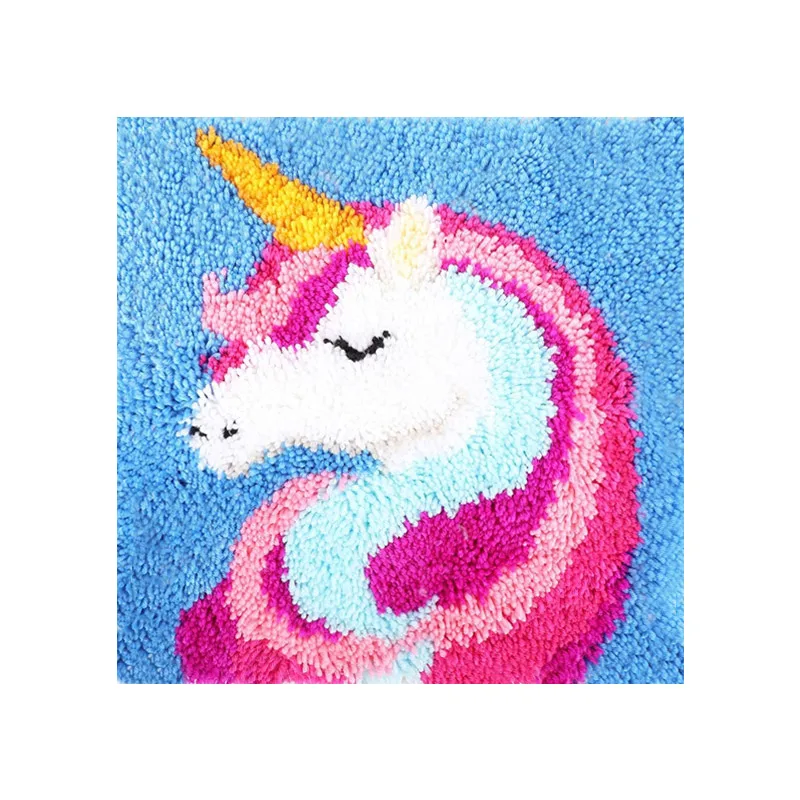 Prajna Cartoon Animal Carpet Embroidery Latch Hook Kit undefined Latch Hook Rug Button Pad Package Smyrna Package Carpet DIY