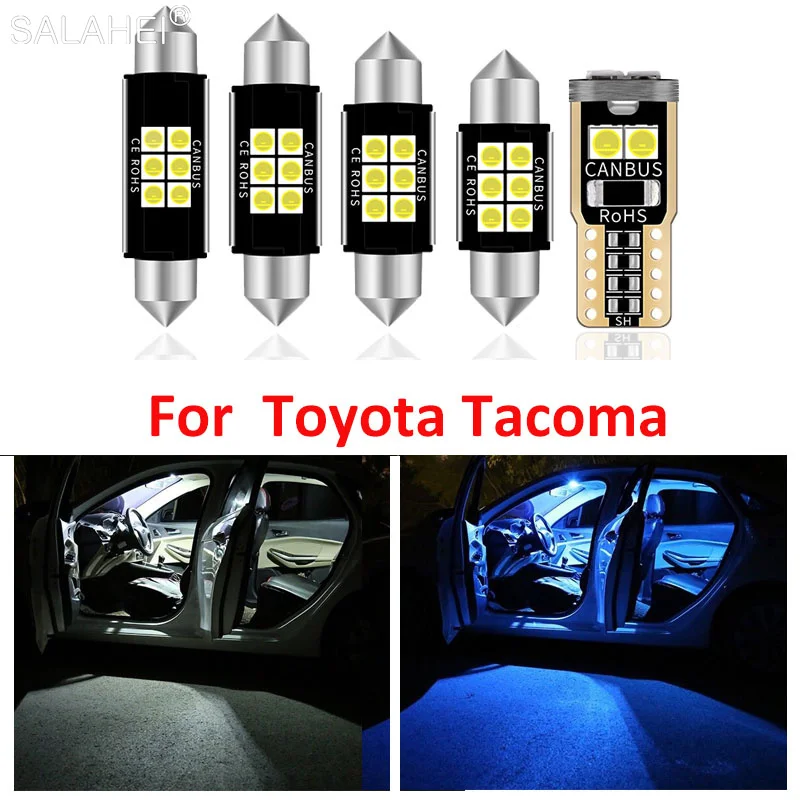 

10pcs White LED Car Interior Light Kit For Toyota Tacoma 2016 2017 2018 2019 Map Dome Mirror License Plate Lamp Accessories