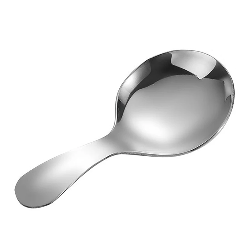 Stainless Steel Spoon Short Handle Gold Ice Cream Tea Coffee Spoon Kids Kitchen Condiment Spice Scoop tea spoons