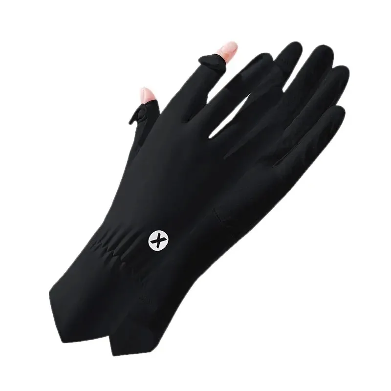 Sunscreen Gloves Thin Ice Silk Women Men Driving Electric Motorcycles Fishing UV Protection Anti Slip Breathable