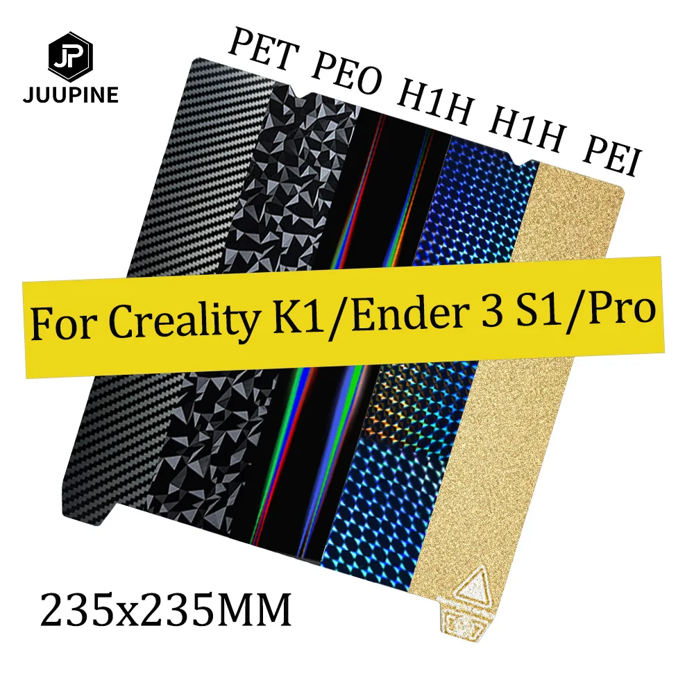 For Creality K1 Build Plate H1H Pey Peo Pet Pei Sheet 235x235 Heated Bed Pei Ender 3 S1 Pei Creality K1 Build Plate