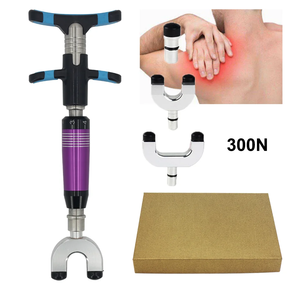 

Manual Gun Chiropractic Adjusting Tool Spine Correction 3 Heads Level 6 Force Spinal Corrector Adjustment Body Massager New