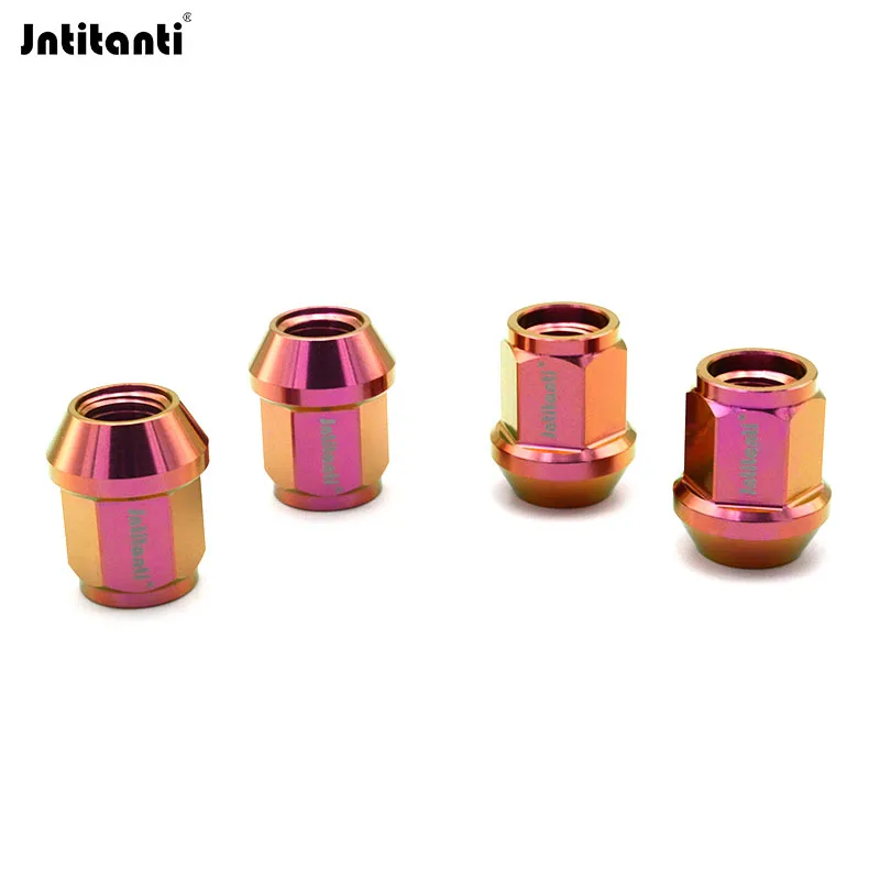 

Jntitanti Gr.5 titanium 10.9 grade Ti-6Al-4V wheel PCD rim nuts M12*1.5/1.25*27mm for Japanese cars