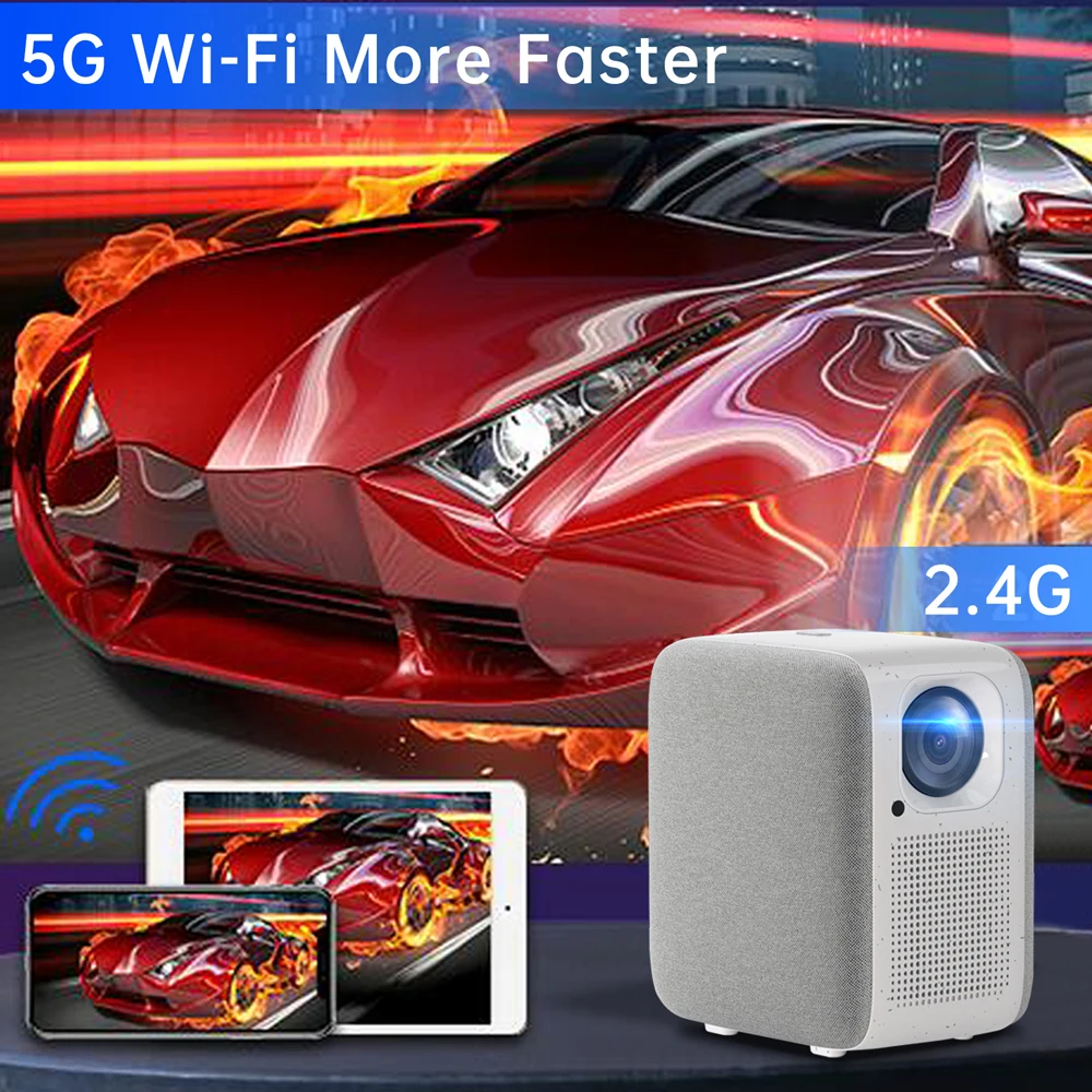 Vivicine D16 1920x1080 Android 9.0 Full HD 1080p LED Projector,Dust Proof Portable WIFI Video Projetor Beamer