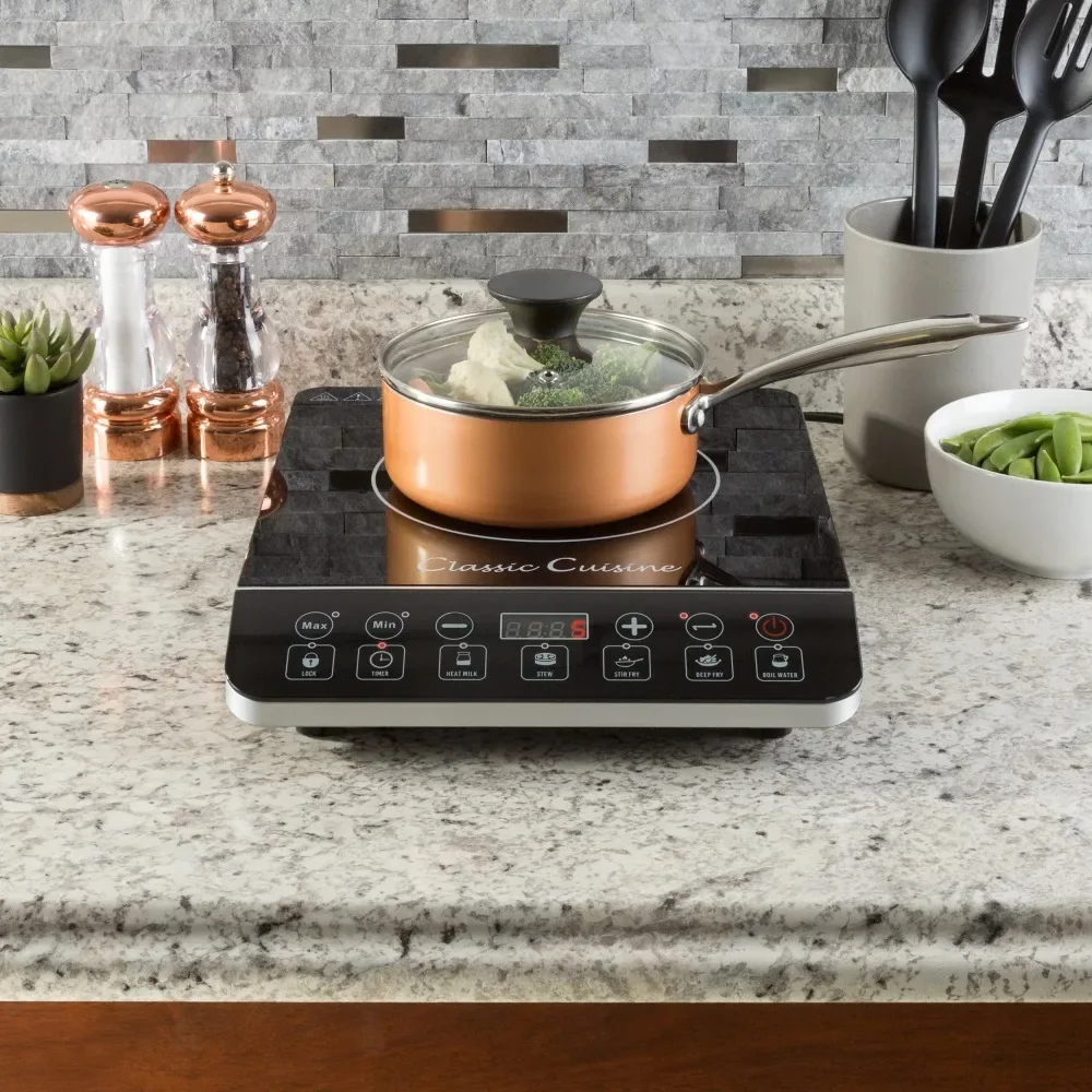 Multi-Function 1800W Portable Induction Cooker, Electric Hot Plate Stove Burner,14 inches L x 11.4 inches W x 2.5 H