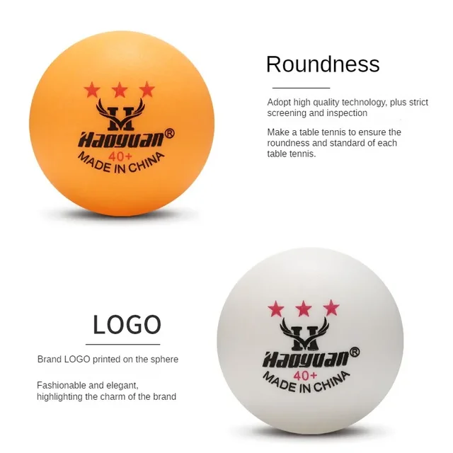 60PCS 3-Star Table Tennis Balls 5