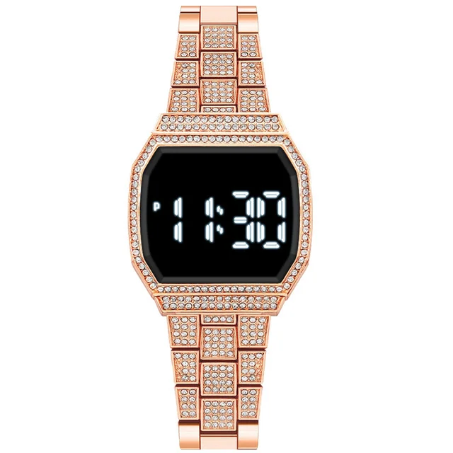 Rose Gold Silver Watches Men Women Electronic Digital Display Retro Style  Clock Men's Relogio Masculin Reloj Hombre Homme01-rose Gold