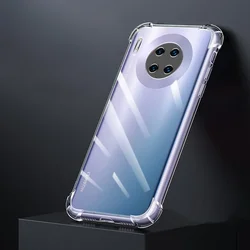 Transparent Shockproof Silicone Phone Case with Airbag Corners - Slim and Durable Back Cover for Huawei Mate 30 Lite (Clear)