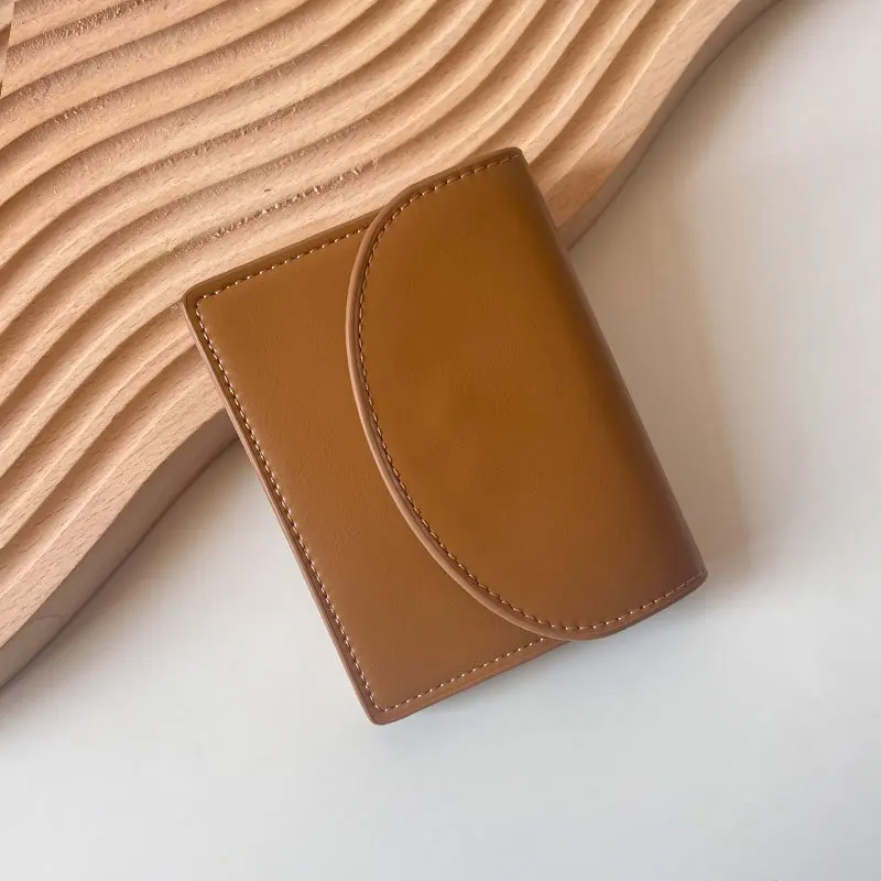 

Ladies Coin Purse Students Small Card Holder Wallet Lipstick Bag Large Capacity Women Mini Short Purse PU Leather Lady Money Bag