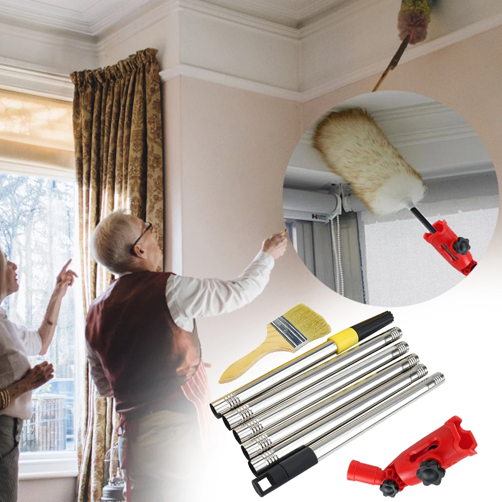 Multi-Angle Paint Brush Extender Paint Pole Extension Device Detachable Retractable Roller Extension Pole for High Ceiling