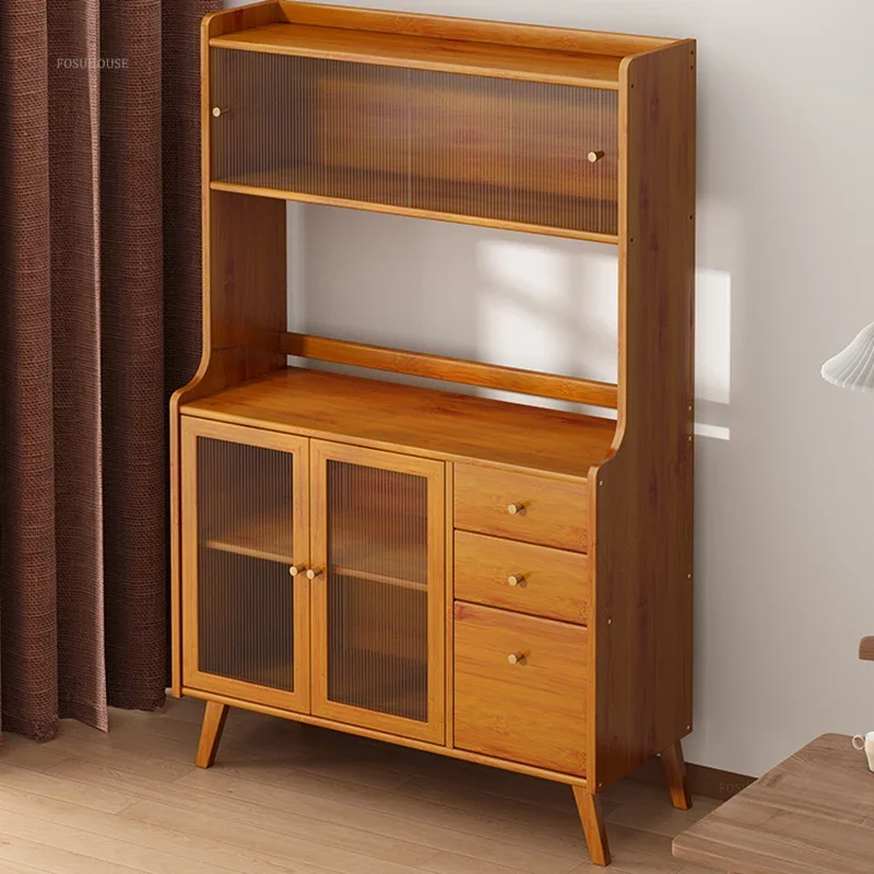 Creative New Chinese Style Sideboard for Entrance Hall with Drawer Kitchen Cabinets Bamboo Simple Design Cabinet for Dining Room