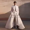 Groom Wedding Suits Custom Made White Jacket Vest Pants With Cap 4 Pieces Formal Man Tuxedos Business Party Prom Blazer Sets 2