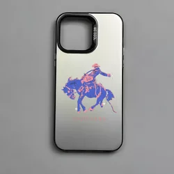 Black Laser Metallic Aurora Phone Case with Bad Bunny Art Design - iPhone 16 (A2)