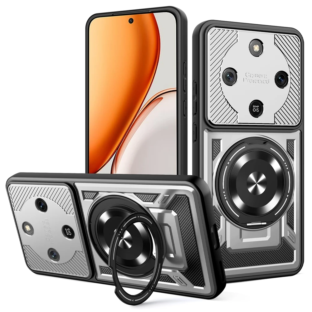 Magnetic Ring Armor Shockproof Phone Case For Honor X9D 5G Case for Honor X70 5G For Magsafe Wireless Charge Cover - Image 4