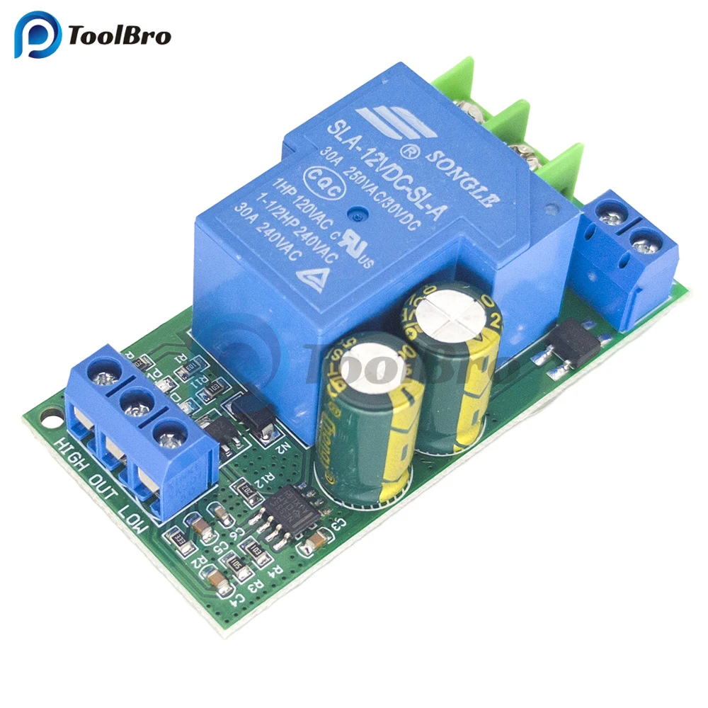 AC DC 12V 30A Automatic Liquid Water Level Controller Sensor Switch Module for Water Tower Fish Tank Aquarium Pump Motor