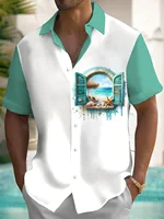 Nouveau Hawaii printemps/été mode loisirs rue marche touristique plage imprimé complet ouvert manches courtes bouton chemise, XS-5XL 3
