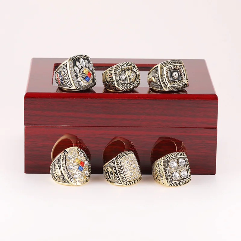 Rugby Championship Ring 6-piece Fan Commemorative Ring Collectible Men's Gift