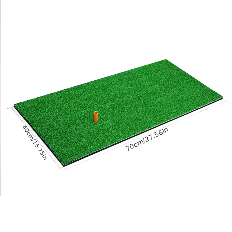 Portable PGM Golf Training Mat with Realistic Turf and Rubber Tee Seat