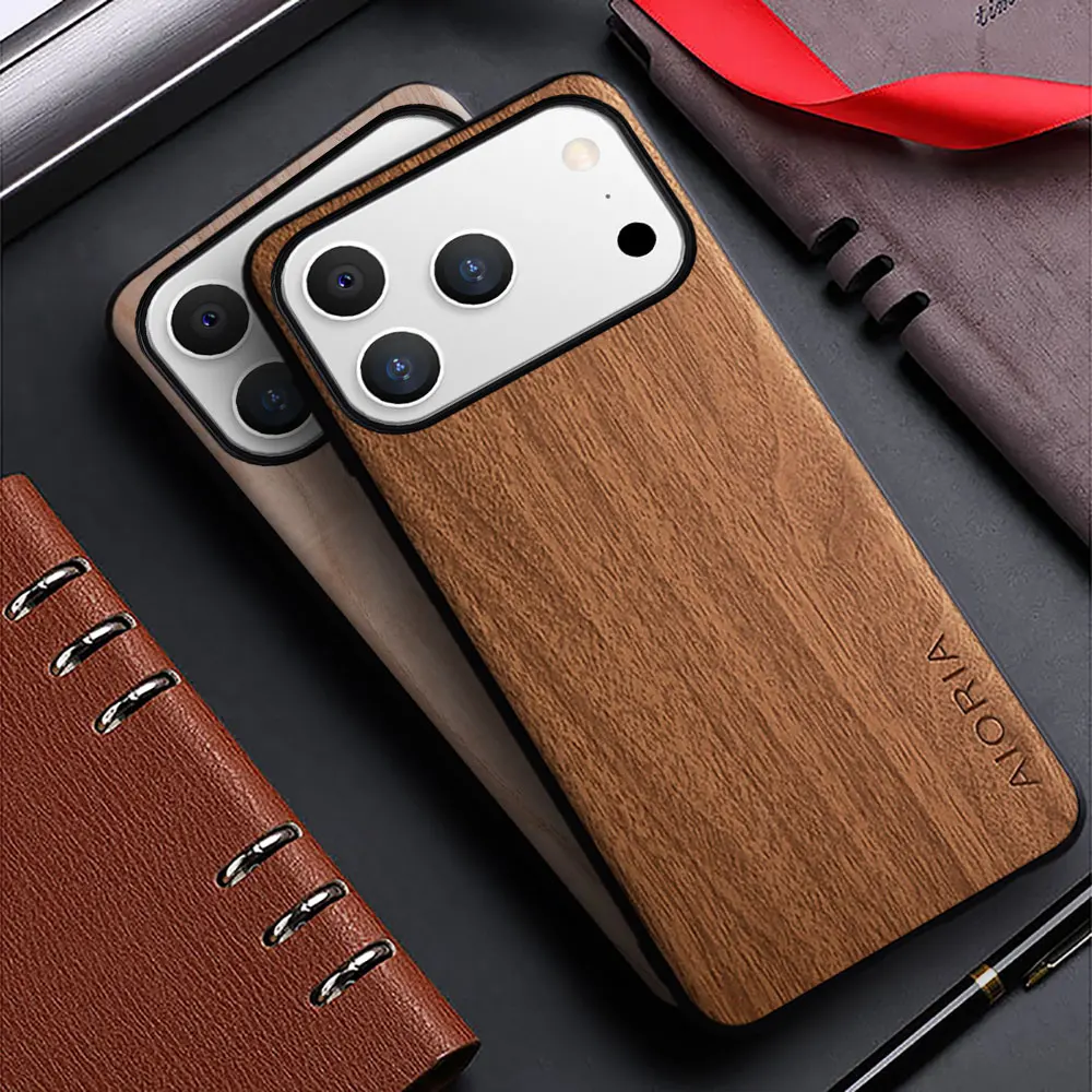 Bamboo Wood Pattern Leather Back Cover Case