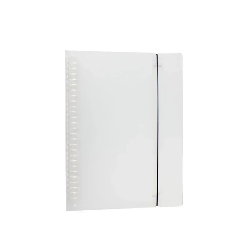 Transparent Loose Leaf Binder Notebook Cover with Zipper - Stylish Journal Planner Accessories and Stationery Supplies