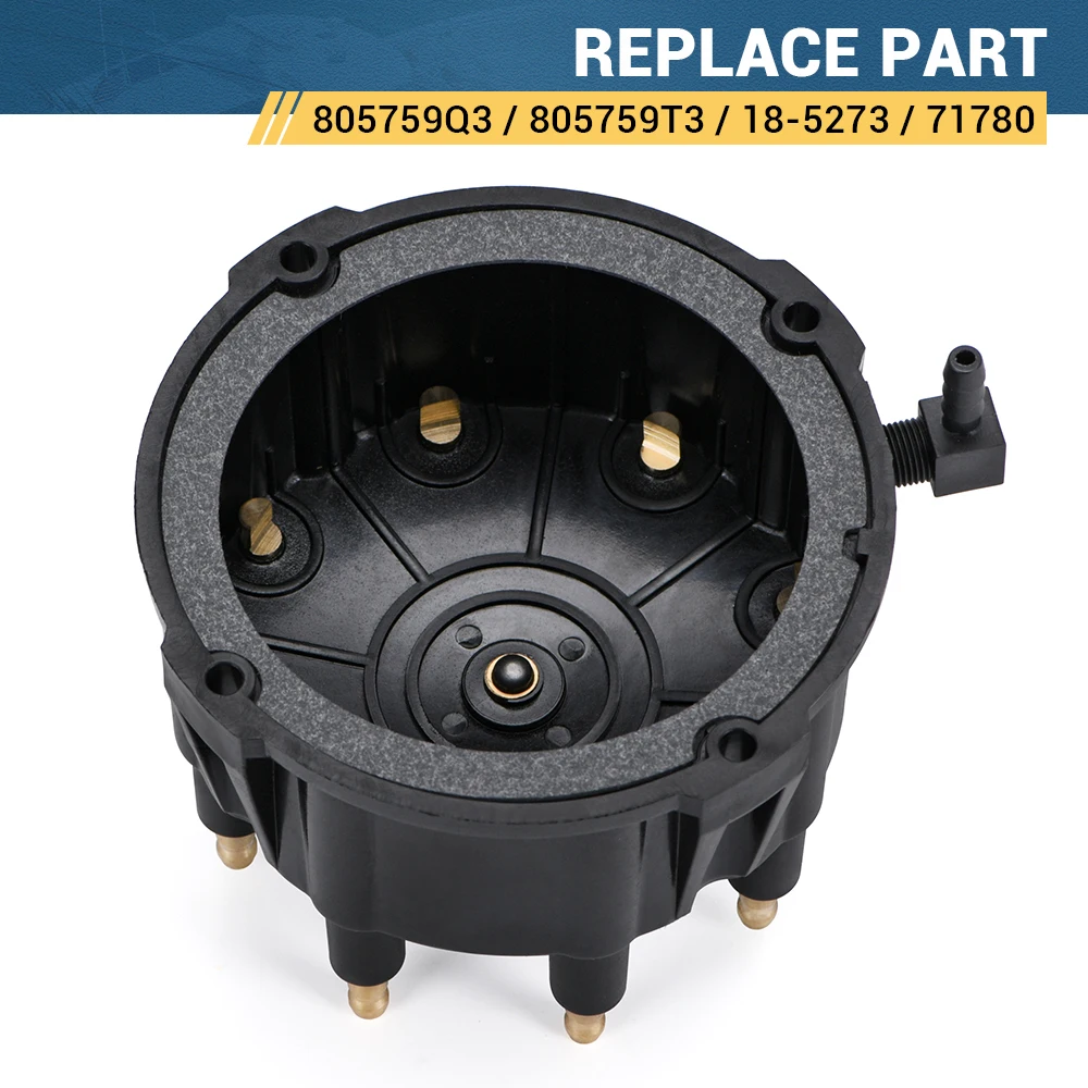 Distributor Cap Rotor Kit Tune-Up Kit For Marinized V-8 engines with Thunderbolt IV & V HEI ignitions 805759Q3 805759T3 18-5273