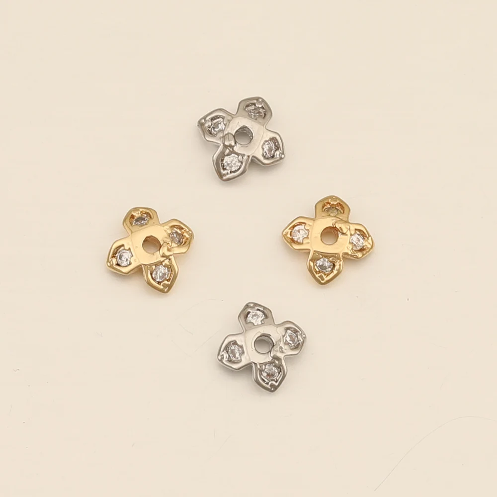 Cordial Design 4*4MM 50Pcs Jewelry Accessories/Jewelry Findings & Components/CZ Stone/Hand Made/Genuine Gold Plating/DIY Making - cordial