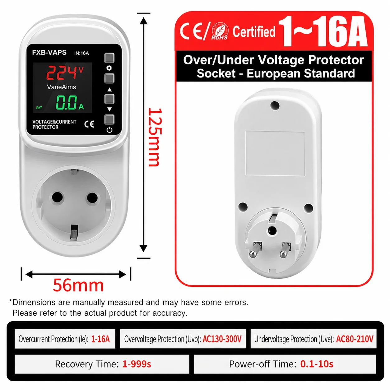 Universal Adjustable Voltage Protection Socket