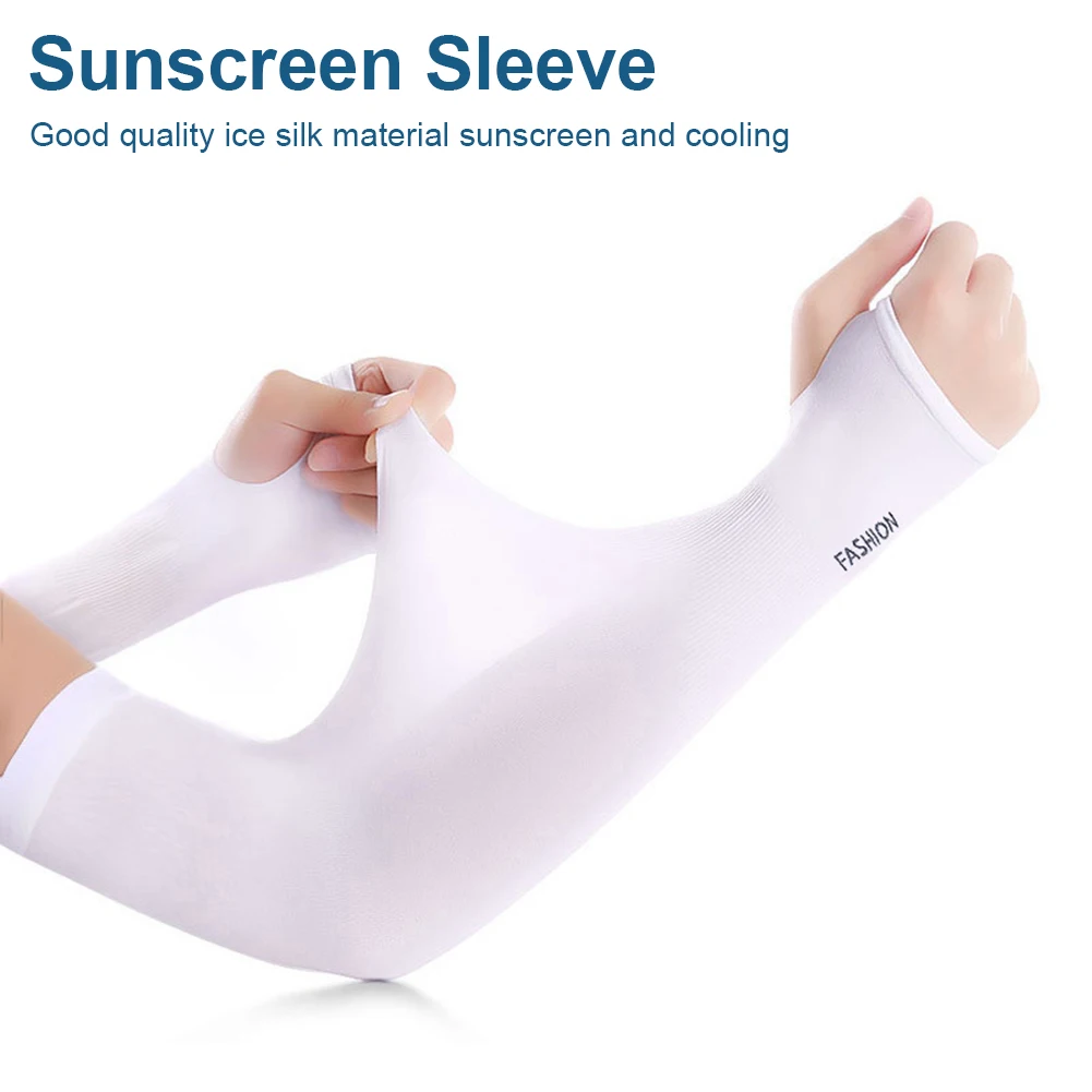Cooling Arm Sleeves Sun Protection Arm Sleeves Arm Sleeves 2pcs Sports Running Arm Sleeves Breathable Ice Silk Basketball Arm Sleeves For Men Women Boys Girls