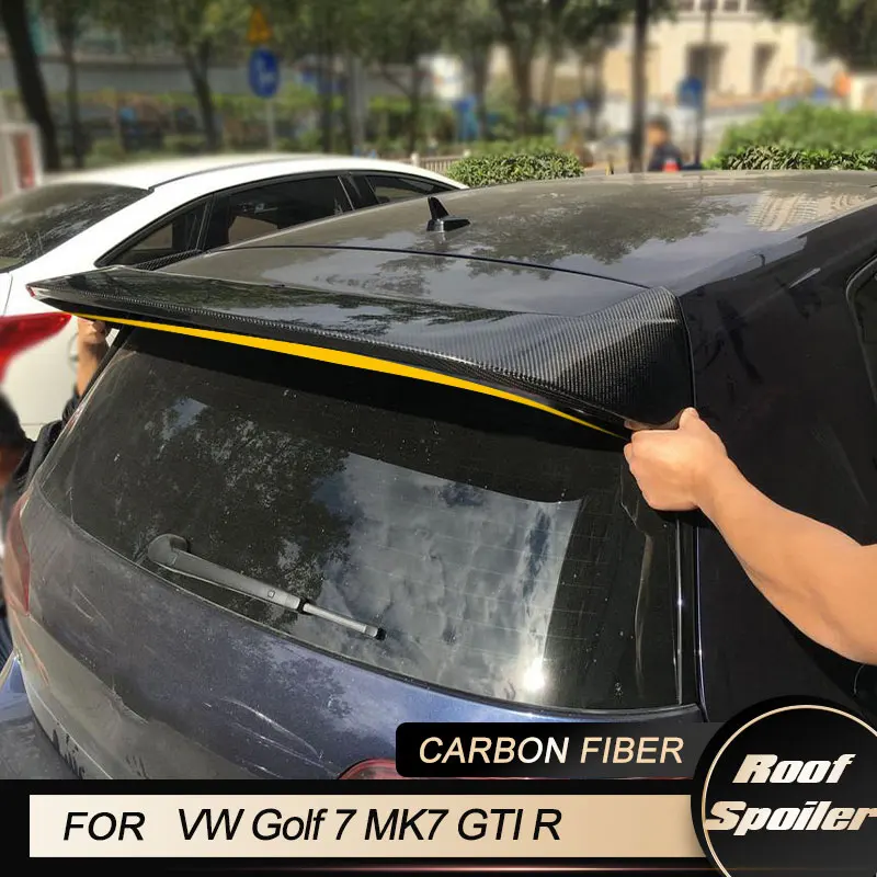 Spoiler Bagagliaio Posteriore Per Volkswagen Golf 7 Vii Mk7 Gti R 2014-2017 Spoiler Sul Tetto Ala Non Per Golf 7 Standard E Linea R In Fibra Di Carbon
