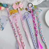 Kids Girl Unicorn Cute Wigs Ponytail Candy Color Cartoon  Butterfly Bow Ponytail Hair Styling Rubber Bands Headwear Braid 1