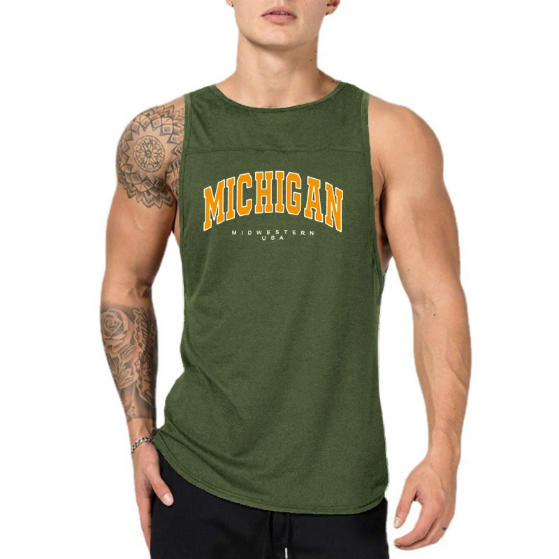 Muscleguys 스포츠 통기성 땀 흡수 조끼, 캐주얼 남성 피트니스 트레이닝 티셔츠, 통기성 언더셔츠