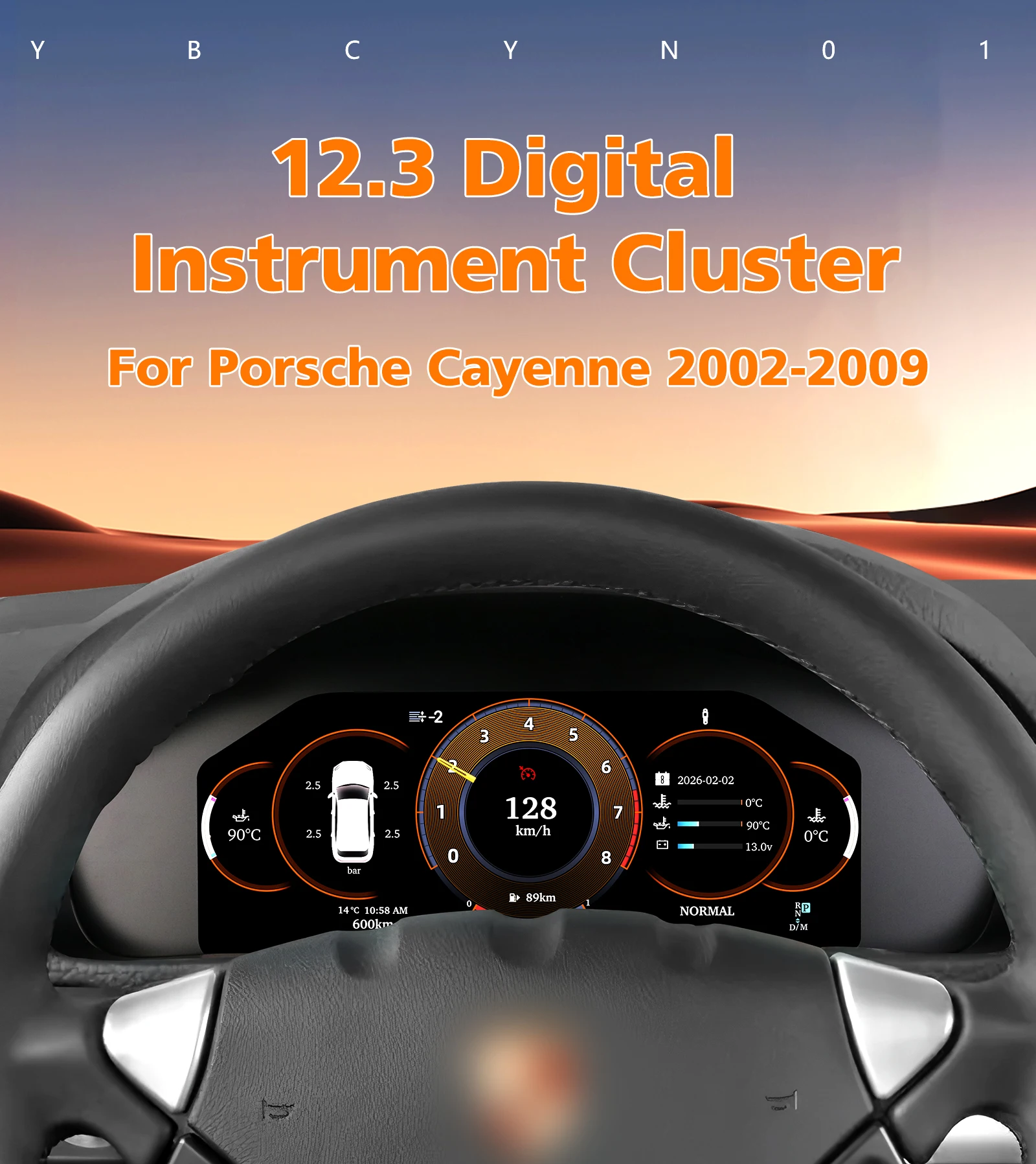Panel de Instrumentos Digital Hizpo para Porsche Cayenne 2002-2017, Velocímetro, Carplay, Panel Virtual 2