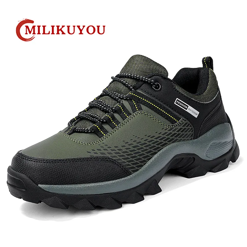 Hiking Shoes Hiking Shoes For Men Waterproof PU Leather Man Sneakers Non-Slip Casual Climbing Trekking Shoe Outdoor Training Sport