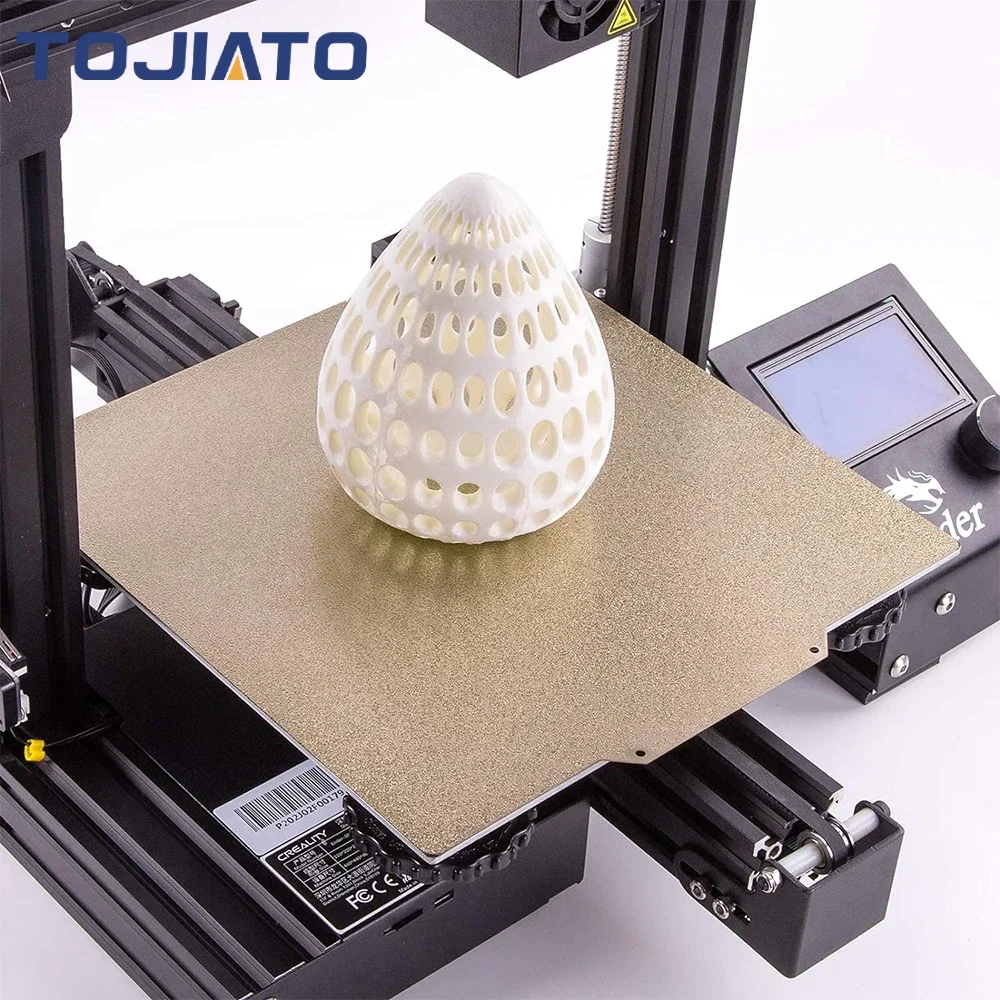 마그네틱 PEI 파우더 시트 120/150/180/220/25/310/400mm Ender 3 CR10 P1P 빌드 플랫용 질감이 있는 양면 스프링 강판