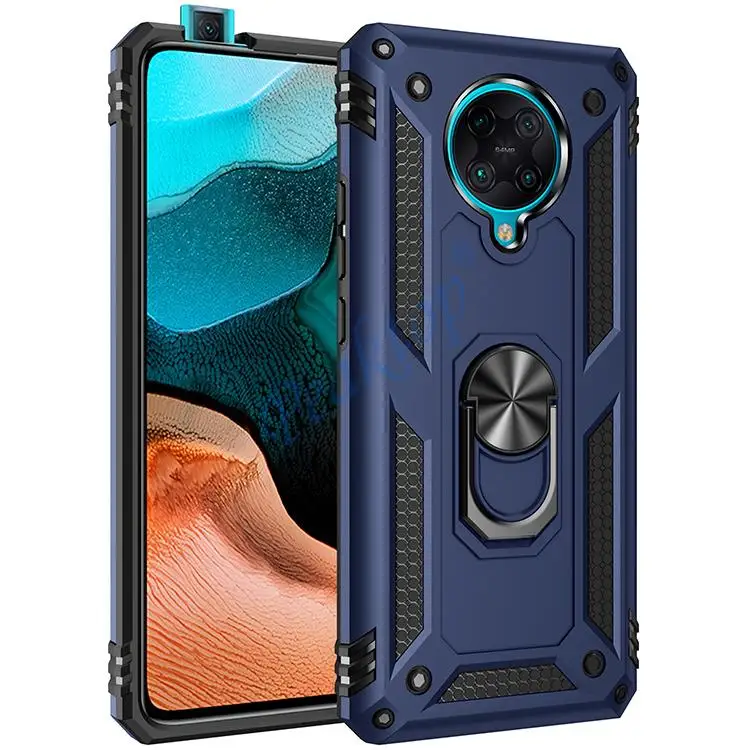 Phone Case For POCO F2 Pro Case Shockproof Armor Rugged Military Protective Car Holder Magnetic Cover